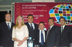 Esq para Direita: Marcelo Bendhack (Presidente UROLA), Maura Seleme (Presidente ABAFI), Gerardo Lòpez Secchi (Presidente Sociedade Uruguaia de Urologia), Anel R. Aragon Tovar (Presidente Sociedade Mexicana de Urologia), Hugo Manzanilla Garcia (Presidente Sociedade Mexicana de Uro-Oncologia), Sergio Metrebian (Rep. Int. Federação Argentina de Urologia).
